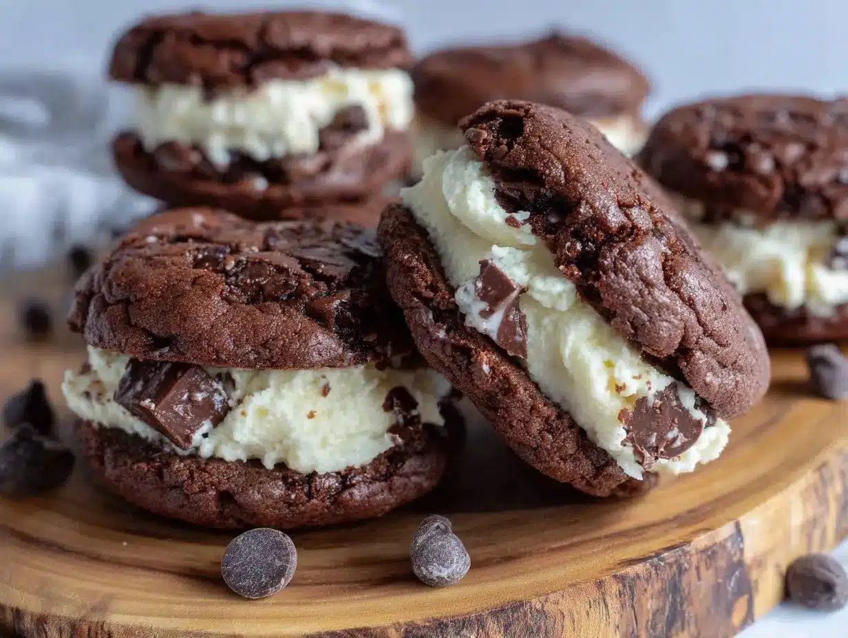 brownie batter cookie sandwiches preparation steps