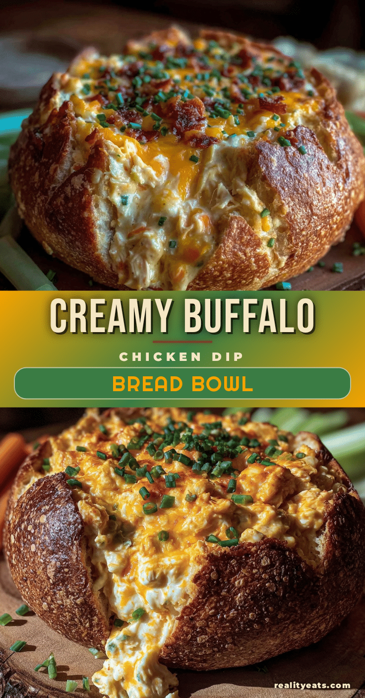 buffalo chicken dip stuffed bread bowl recipe