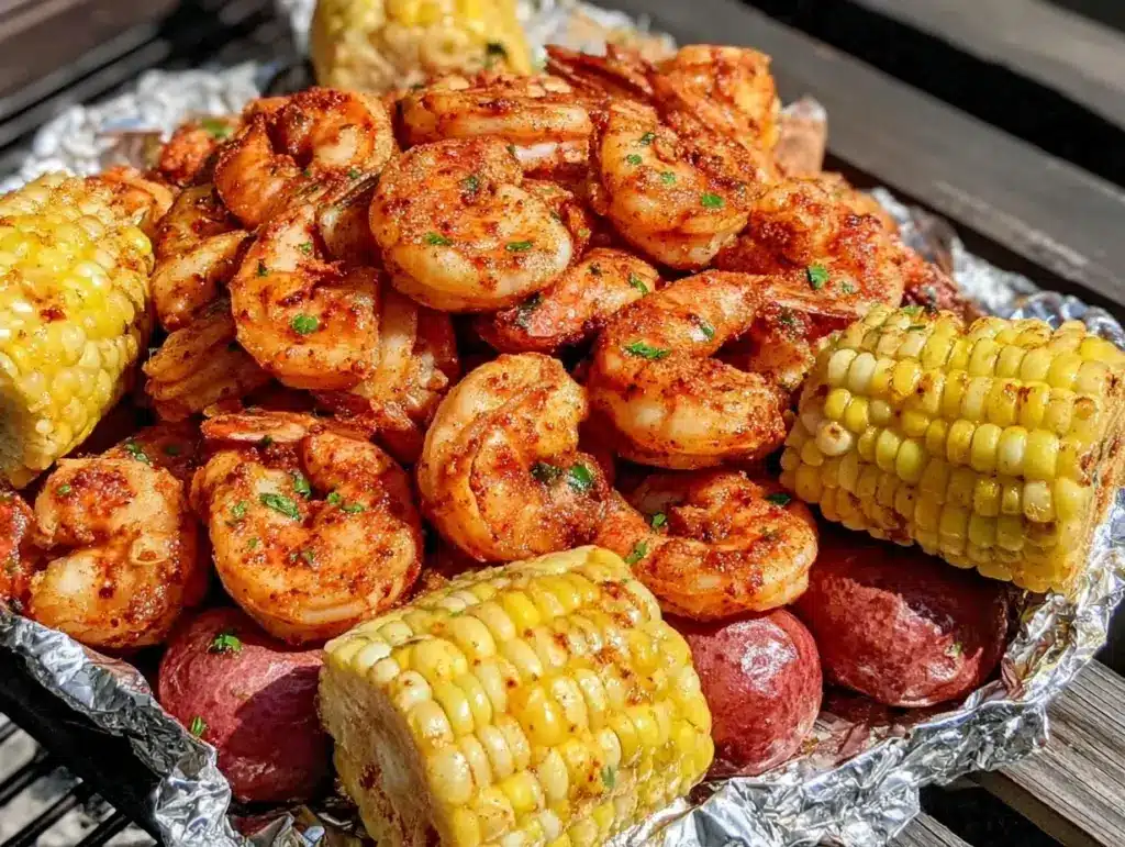 Cajun shrimp boil foil packets - featured image