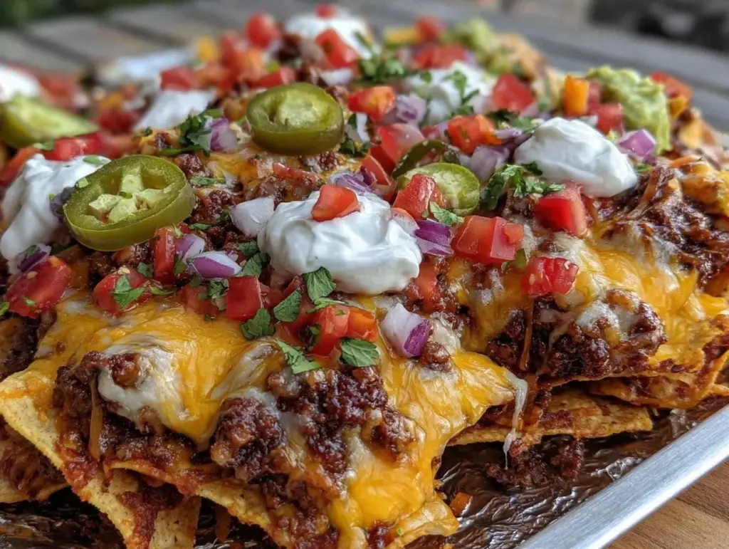 campfire foil pack nachos - featured image