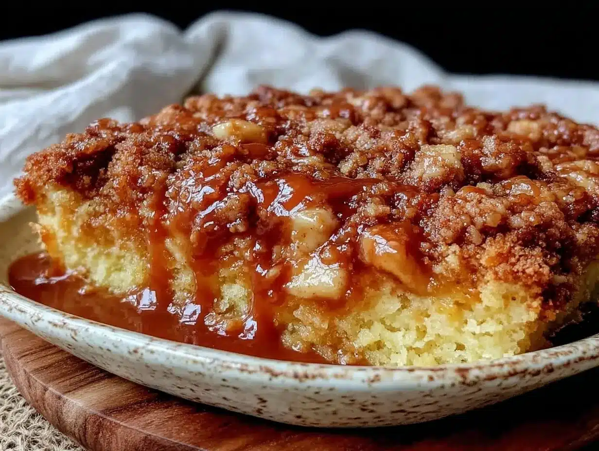 caramel apple dump cake preparation steps