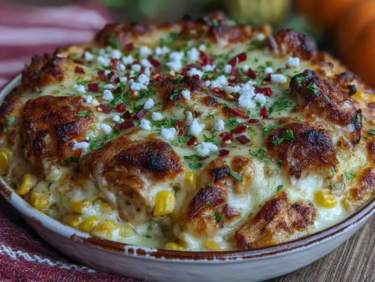 Cheesy Mexican Street Corn Chicken Casserole preparation steps