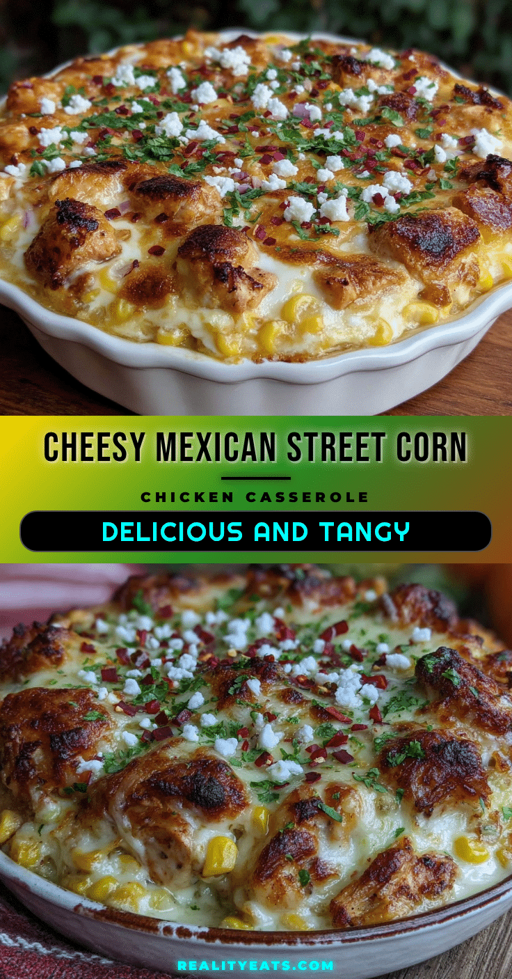Cheesy Mexican Street Corn Chicken Casserole recipe