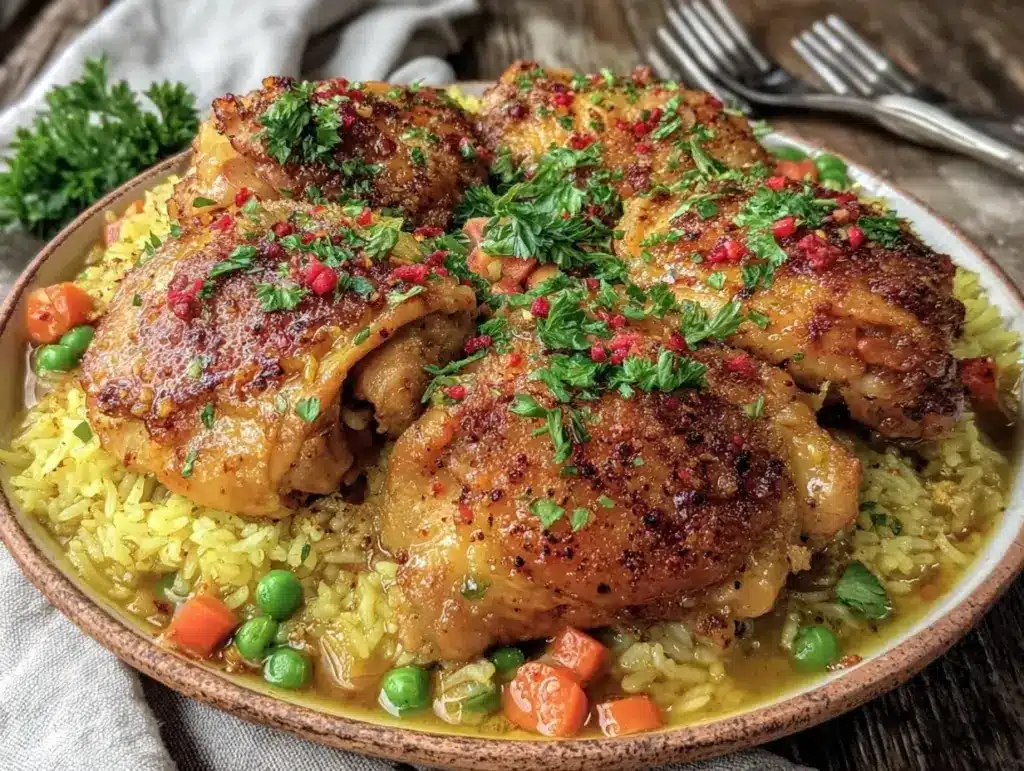 chicken and rice one-pot dinner - featured image