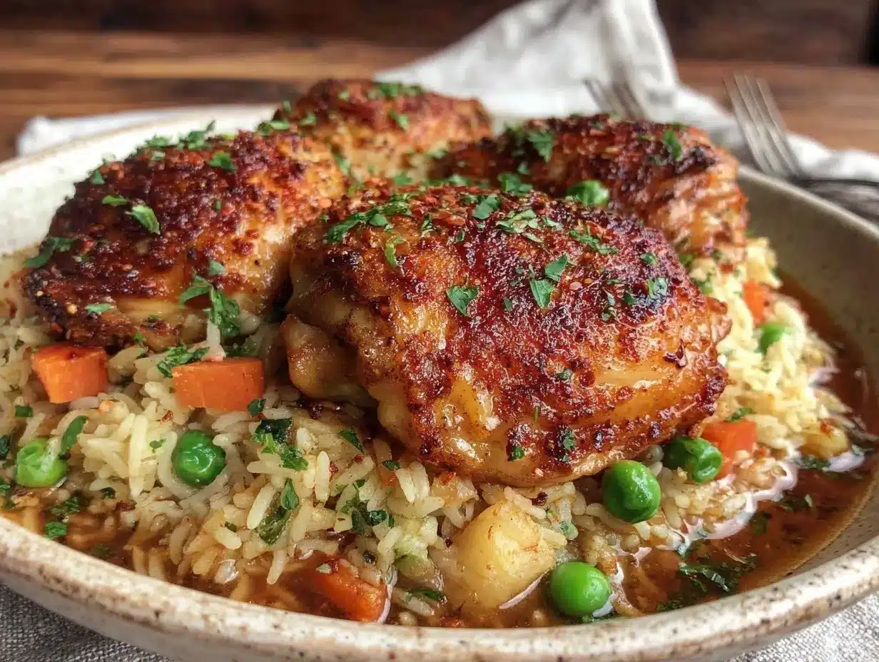 chicken and rice one-pot dinner preparation steps