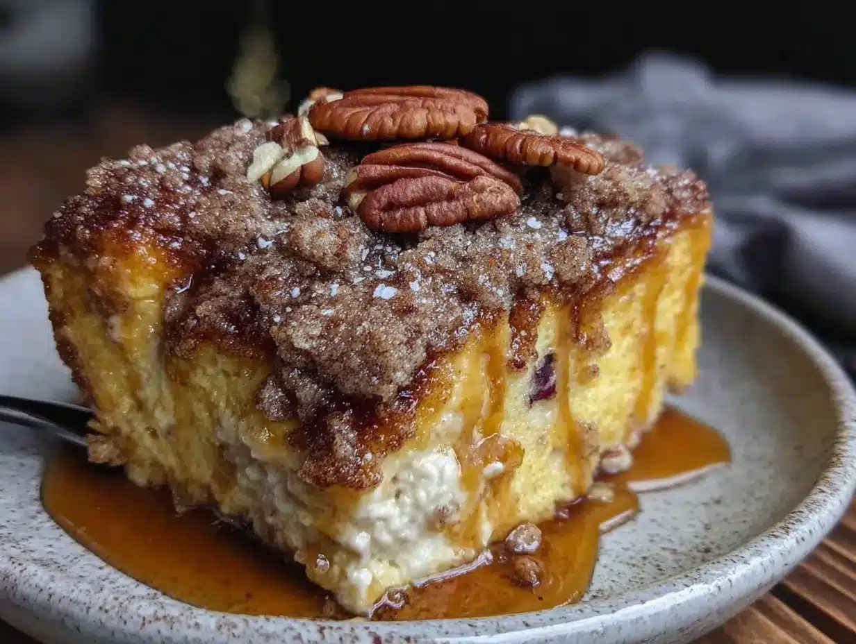 cinnamon streusel pancake casserole preparation steps
