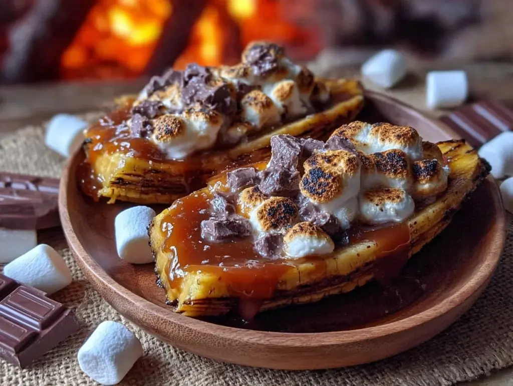 cozy campfire banana boats - featured image