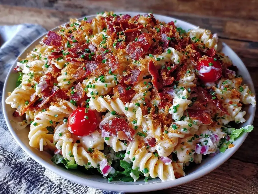 creamy BLT ranch pasta salad - featured image