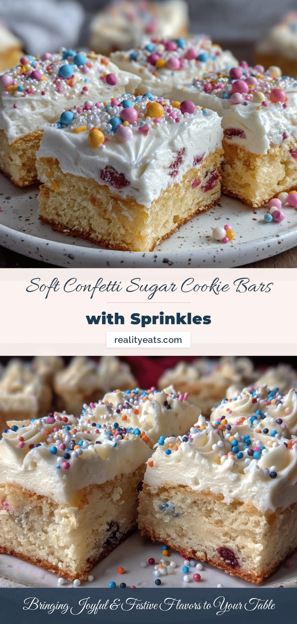 creamy confetti sugar cookie bars recipe