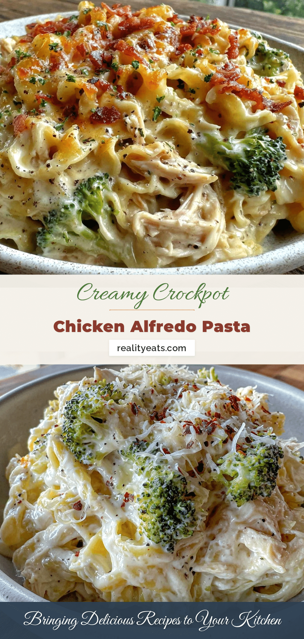 creamy crockpot chicken alfredo pasta recipe