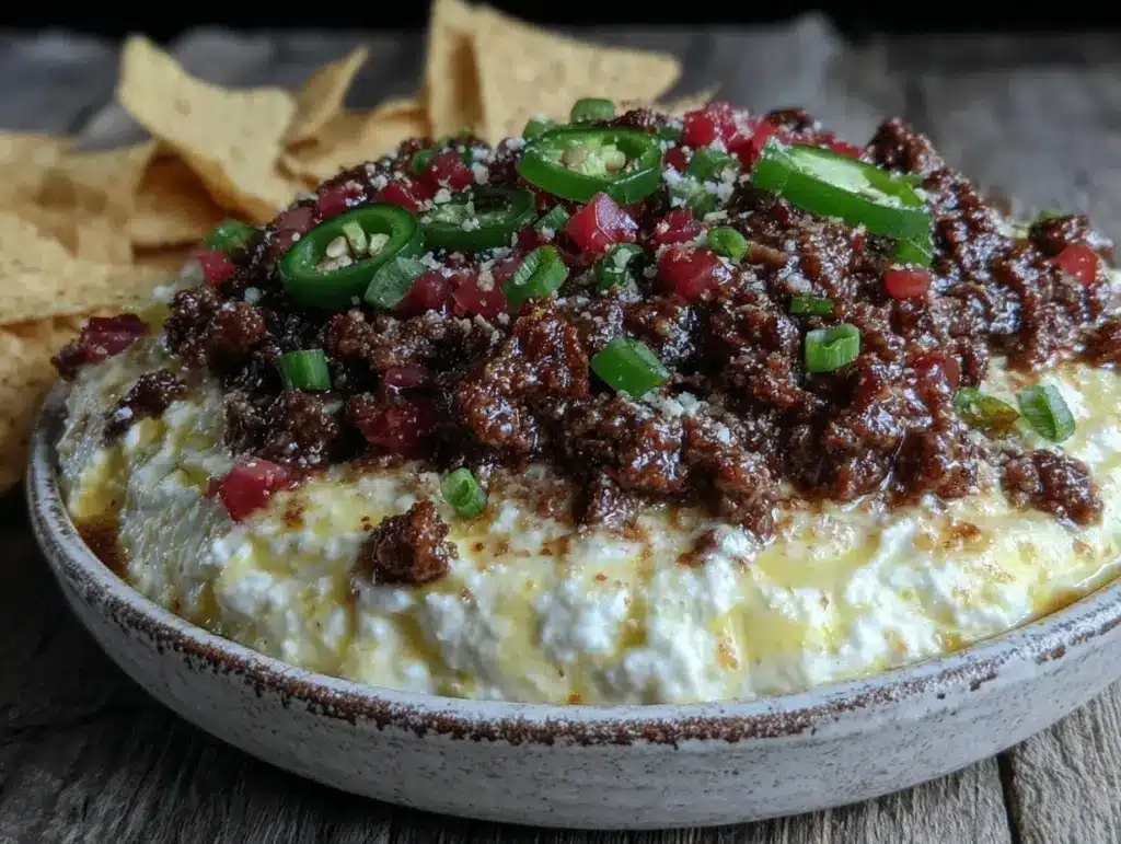 creamy crockpot queso blanco dip - featured image