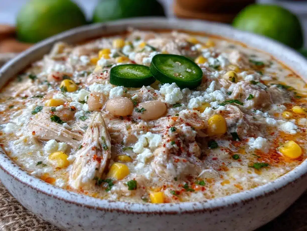 creamy crockpot white chicken chili preparation steps