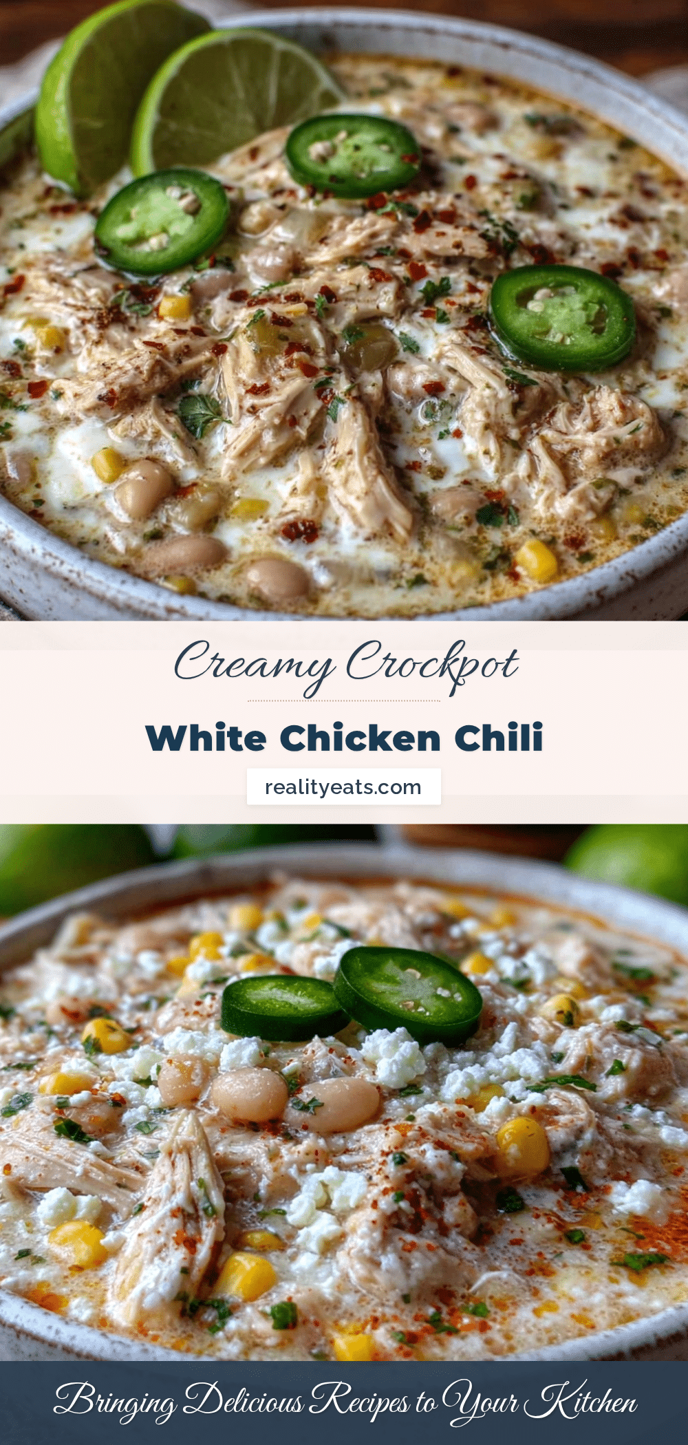 creamy crockpot white chicken chili recipe