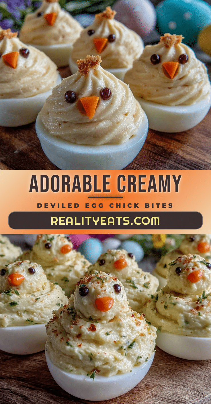 creamy deviled egg chick bites recipe