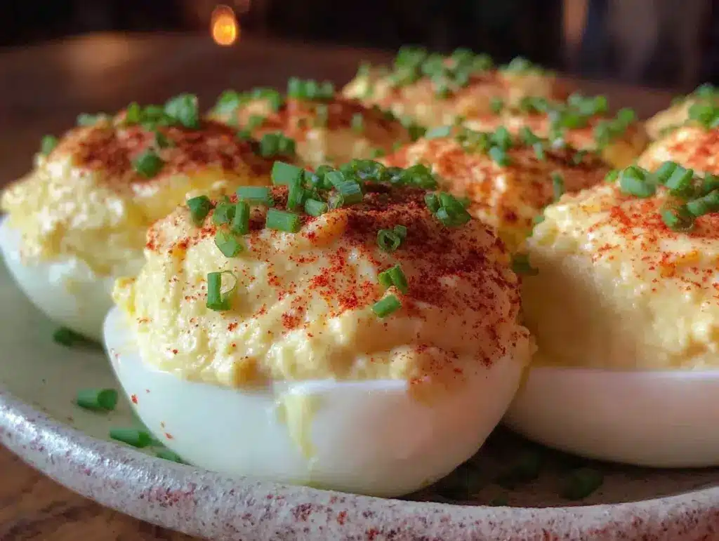creamy deviled eggs - featured image