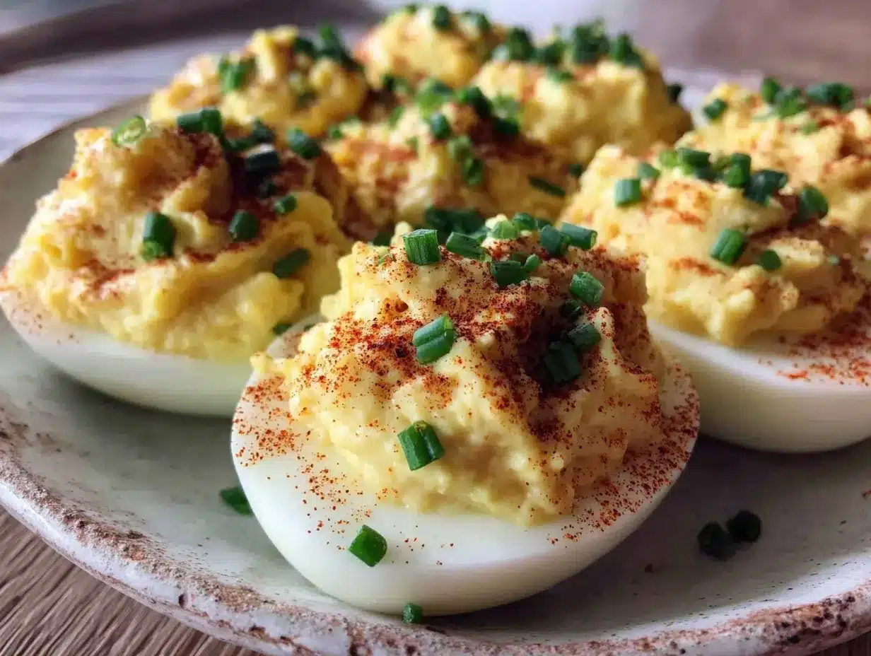 creamy deviled eggs preparation steps