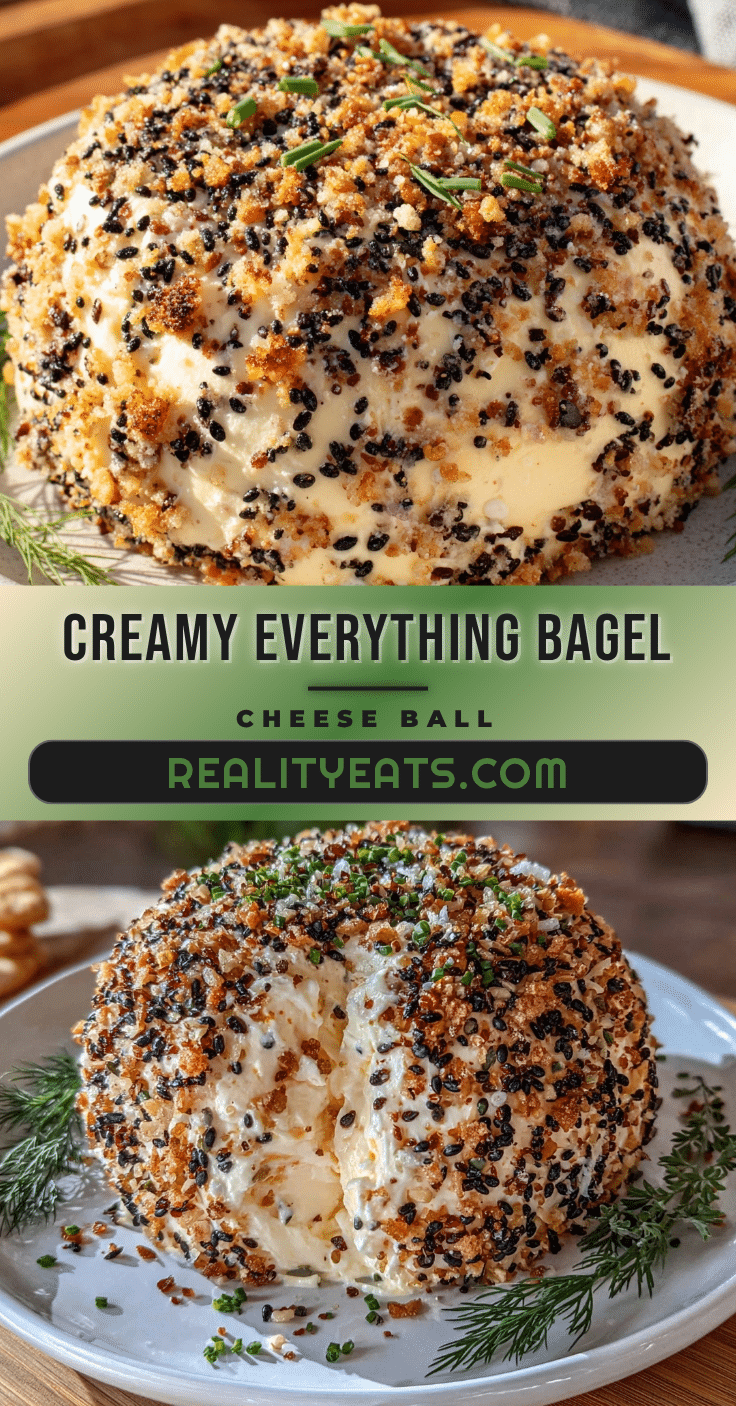 creamy everything bagel cheese ball recipe
