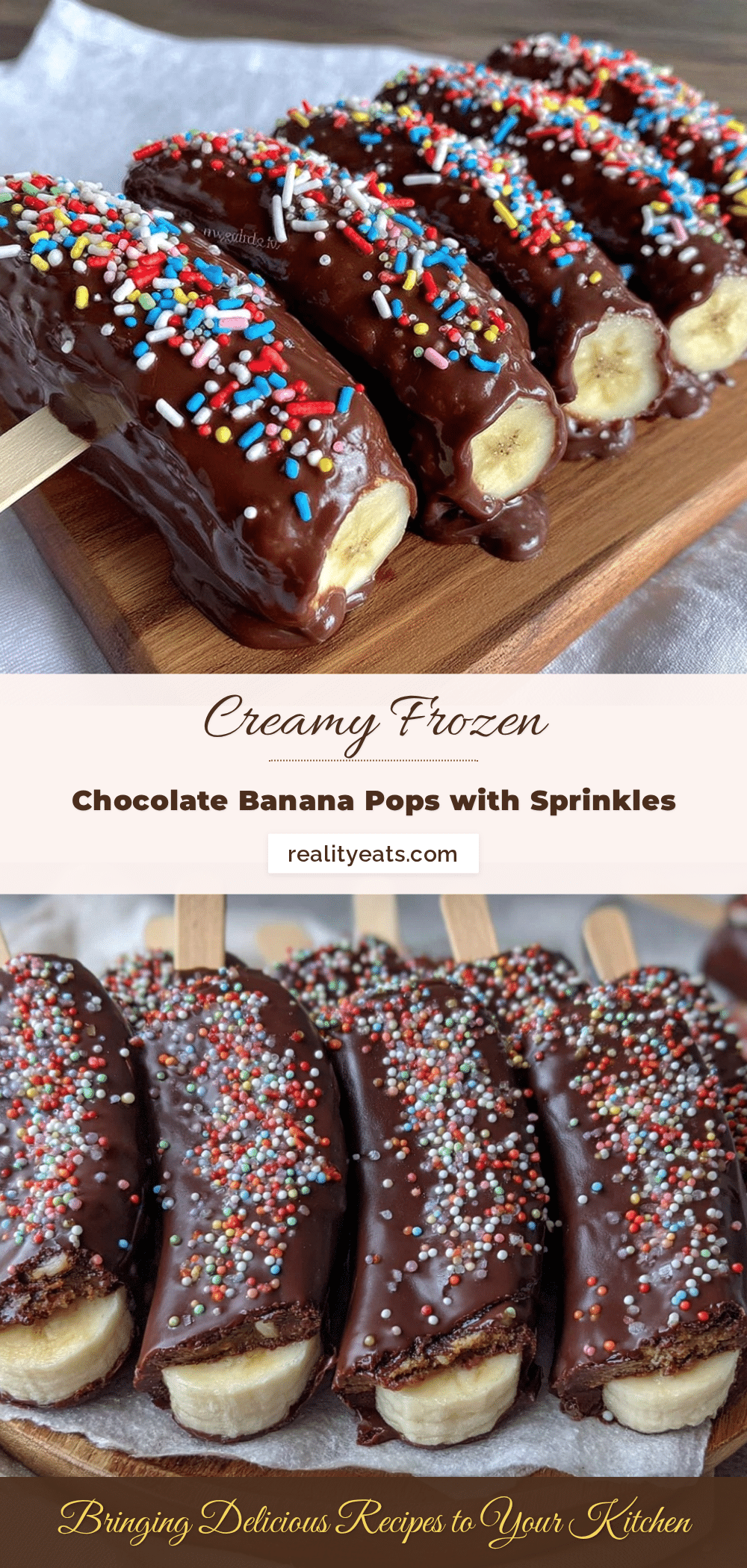 creamy frozen chocolate banana pops recipe