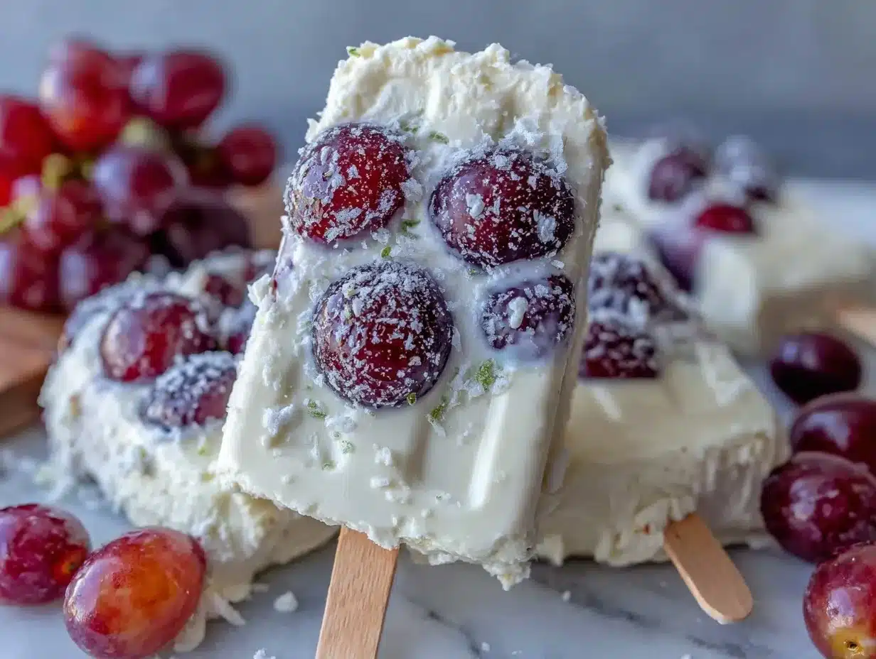 creamy frozen grape popsicles preparation steps