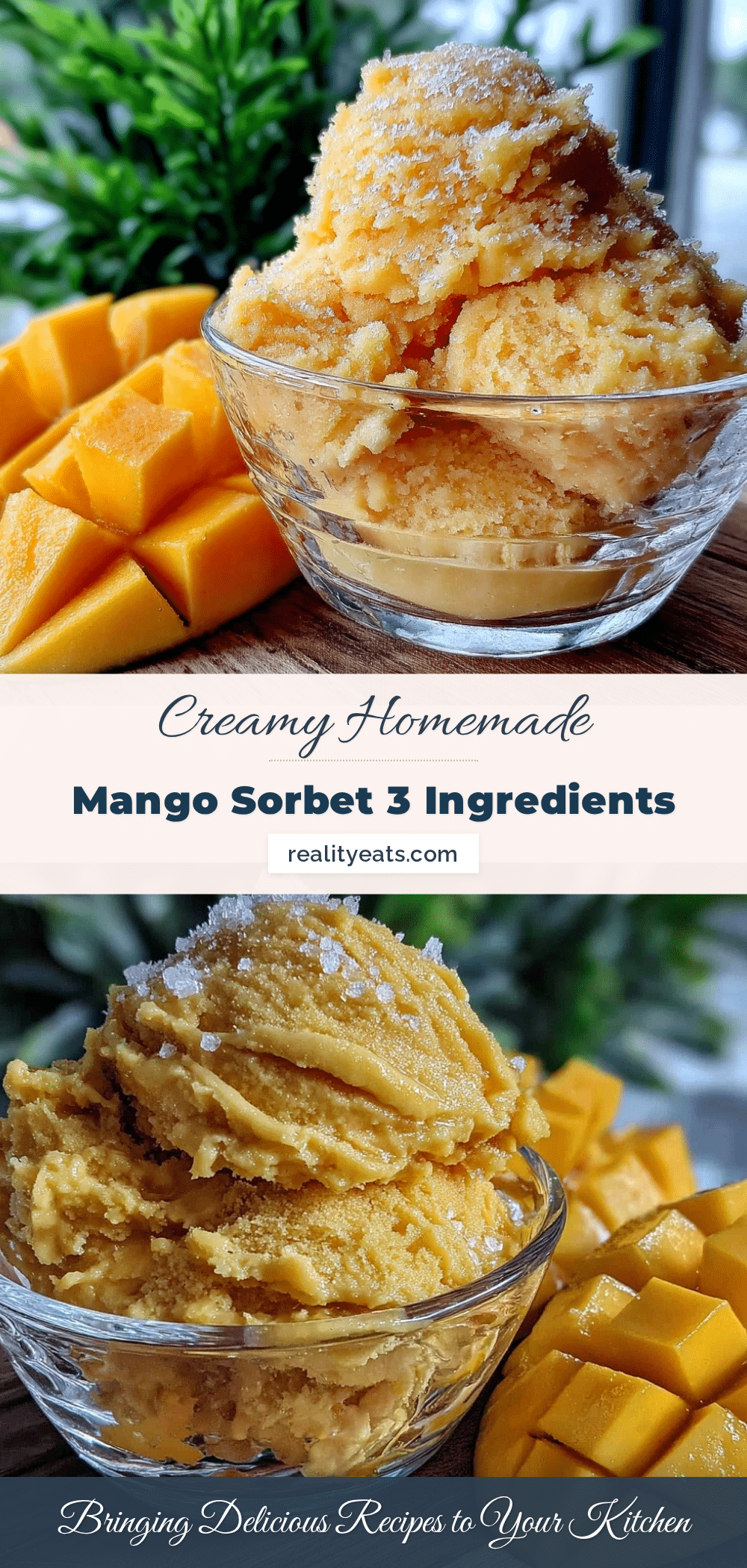 creamy homemade mango sorbet recipe