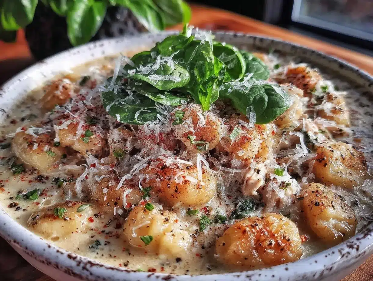 creamy lemon chicken gnocchi soup preparation steps