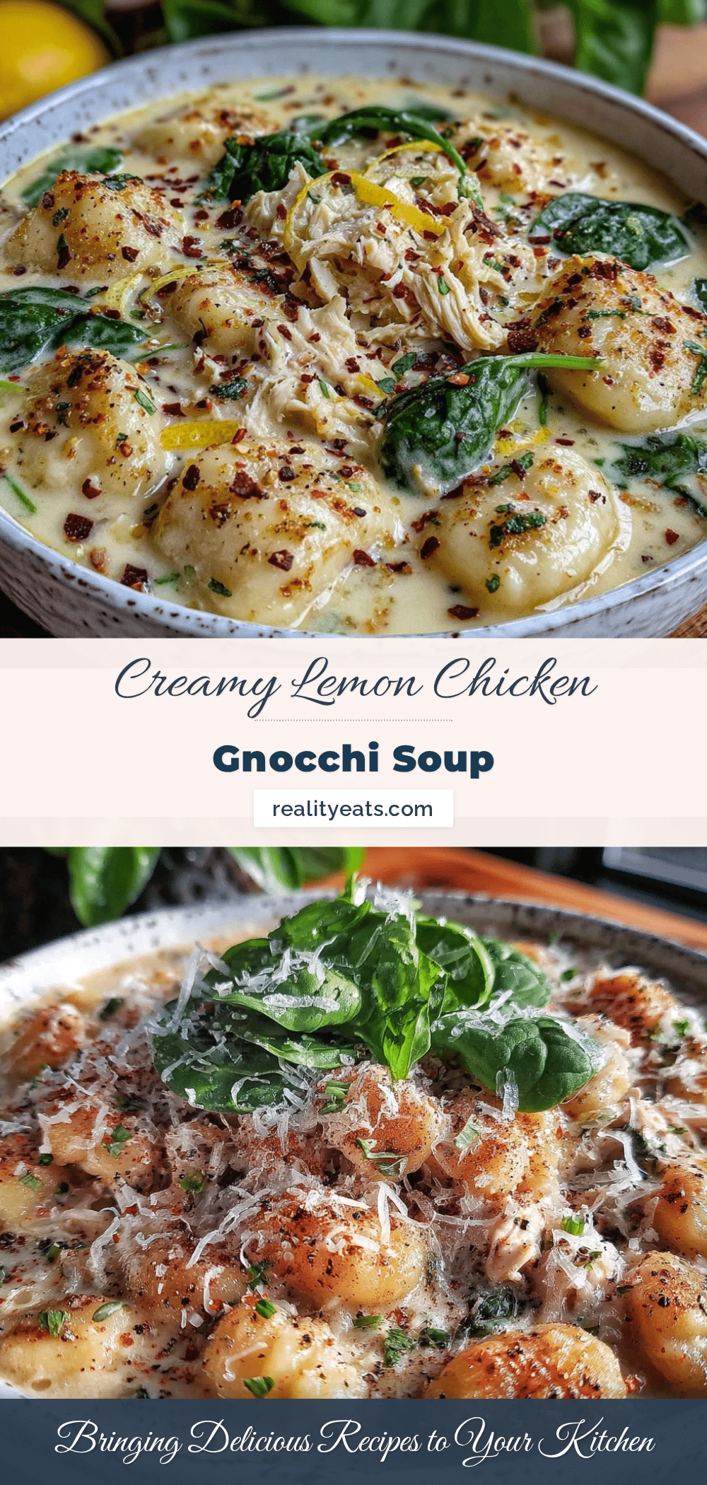 creamy lemon chicken gnocchi soup recipe