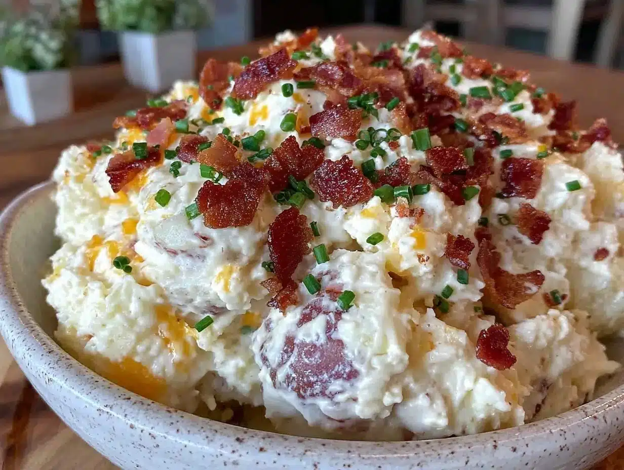 creamy loaded baked potato salad preparation steps