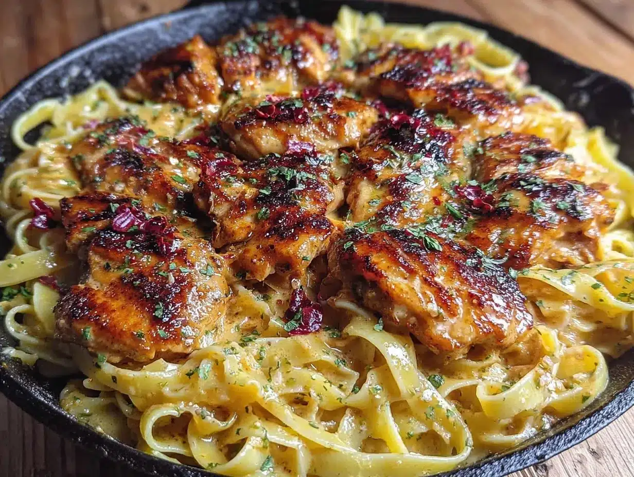 creamy one-pan cajun chicken pasta skillet preparation steps