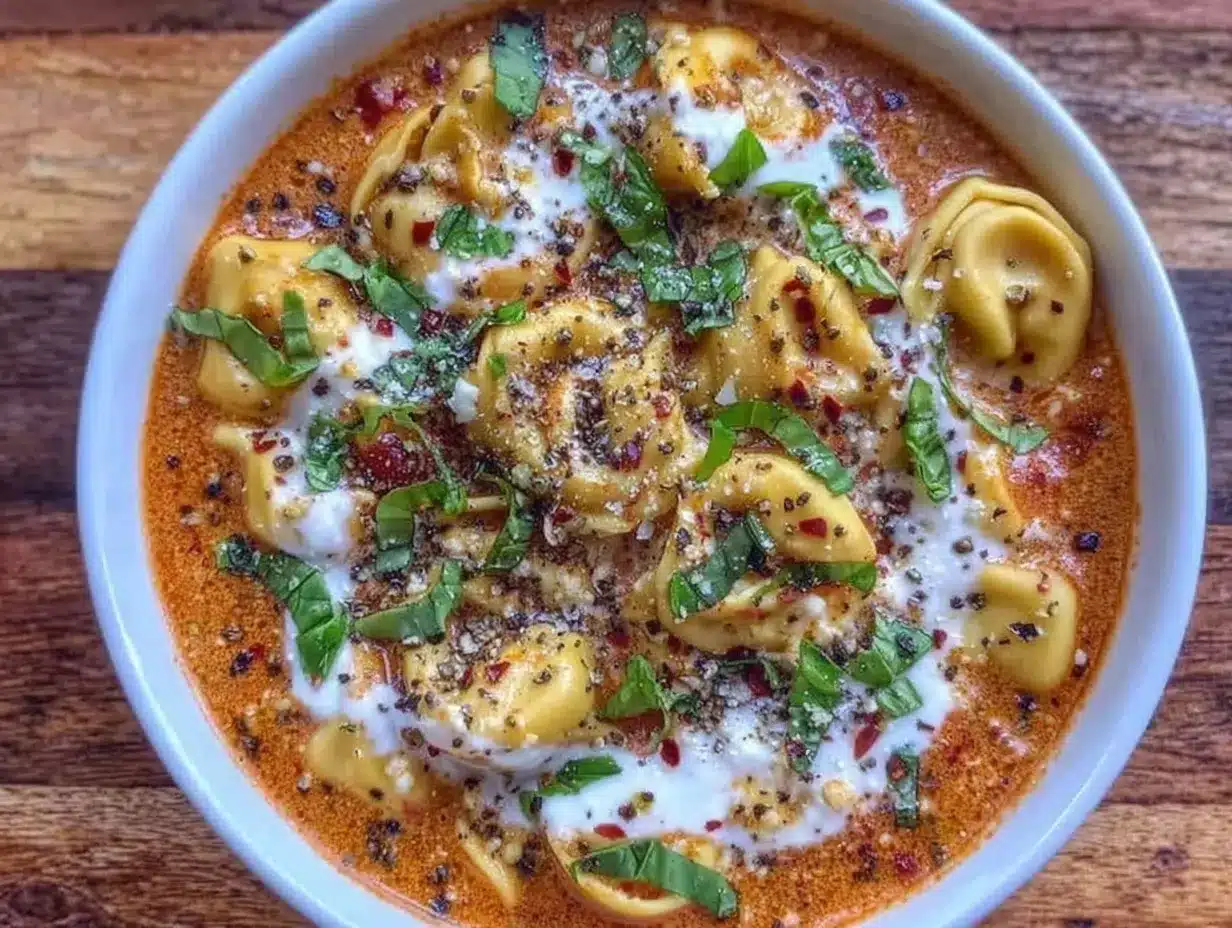 creamy one-pot tomato basil tortellini soup preparation steps