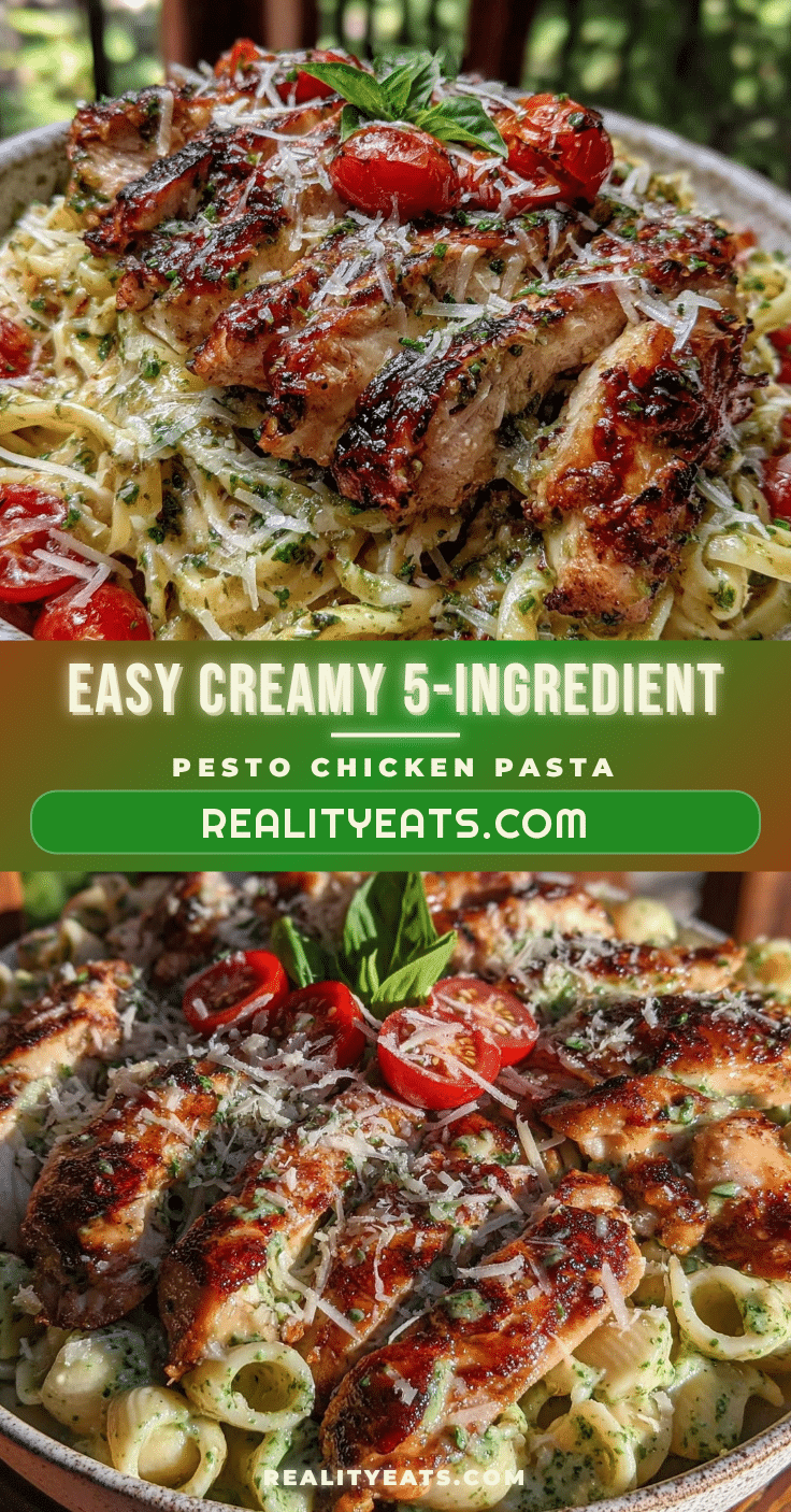 creamy pesto chicken pasta recipe
