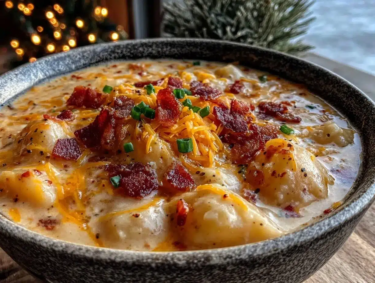 creamy slow cooker loaded potato soup preparation steps