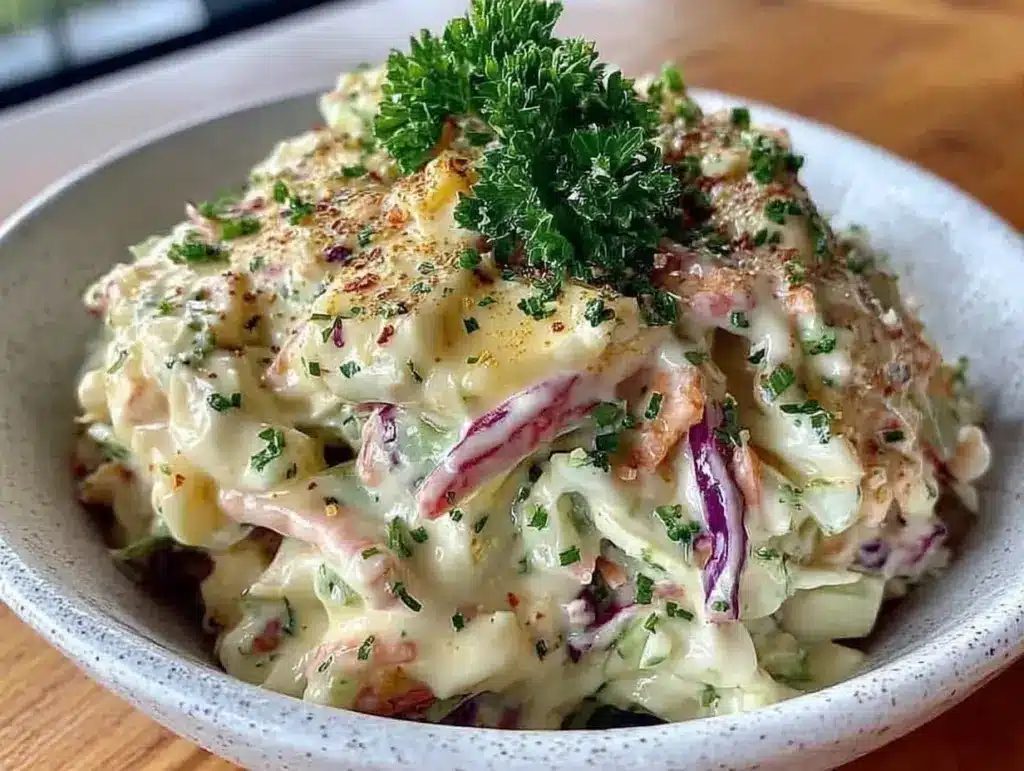 creamy southern coleslaw - featured image