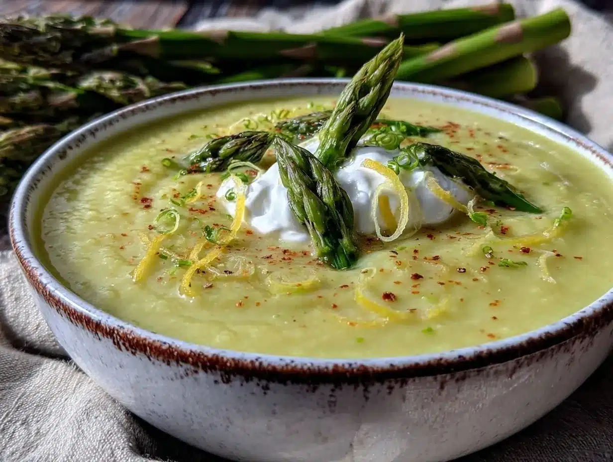 creamy spring asparagus soup preparation steps