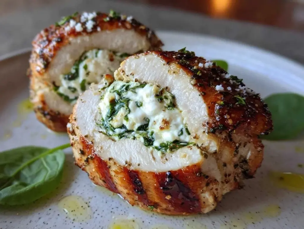 creamy stuffed chicken breast - featured image