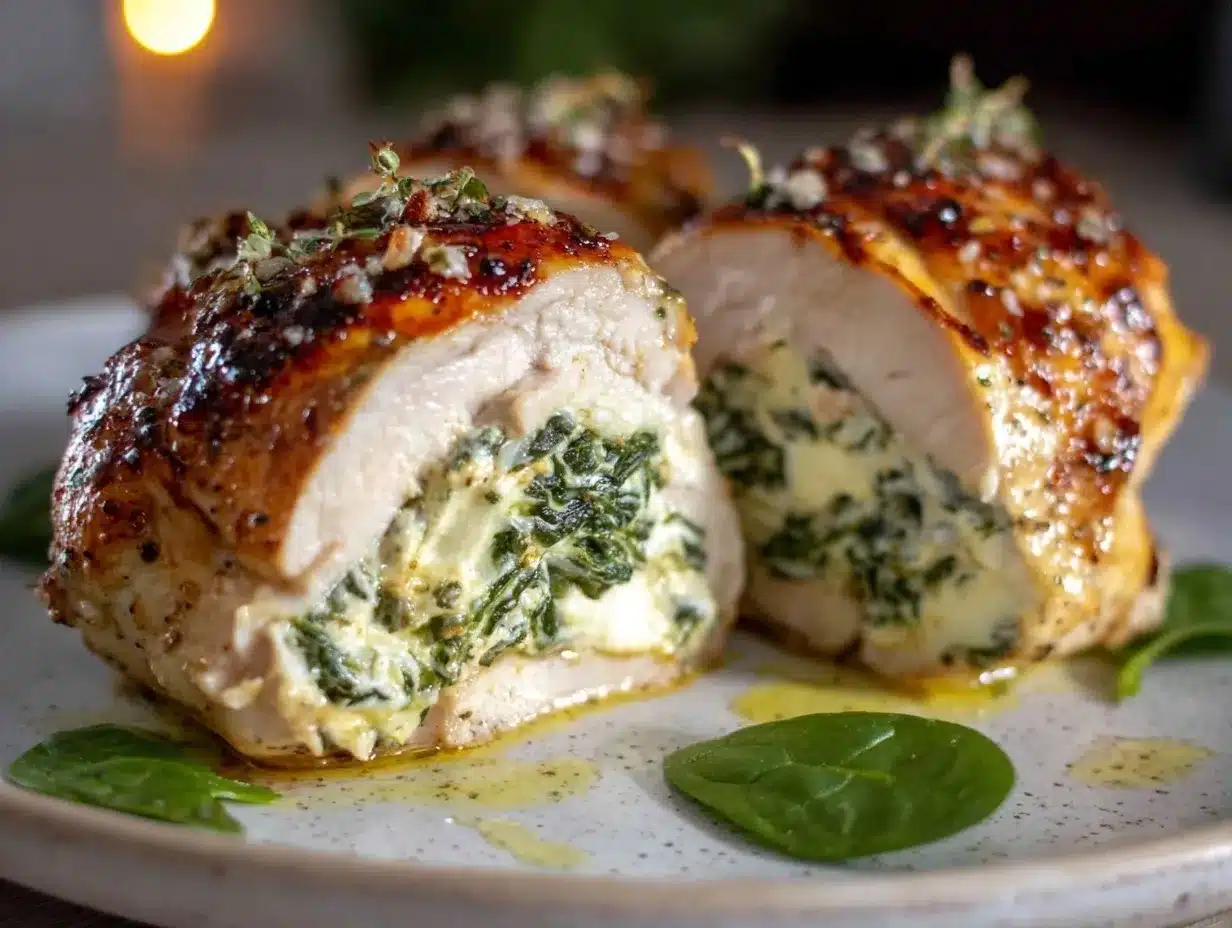 creamy stuffed chicken breast preparation steps