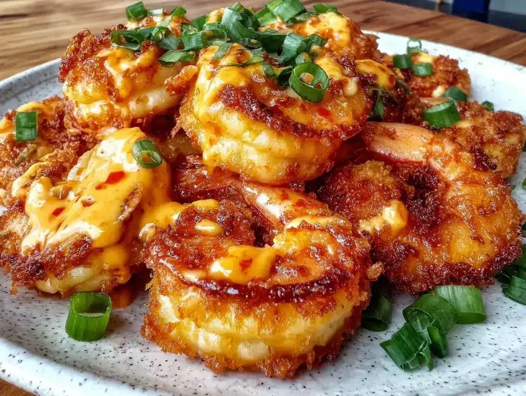 crispy air fryer bang bang shrimp - featured image