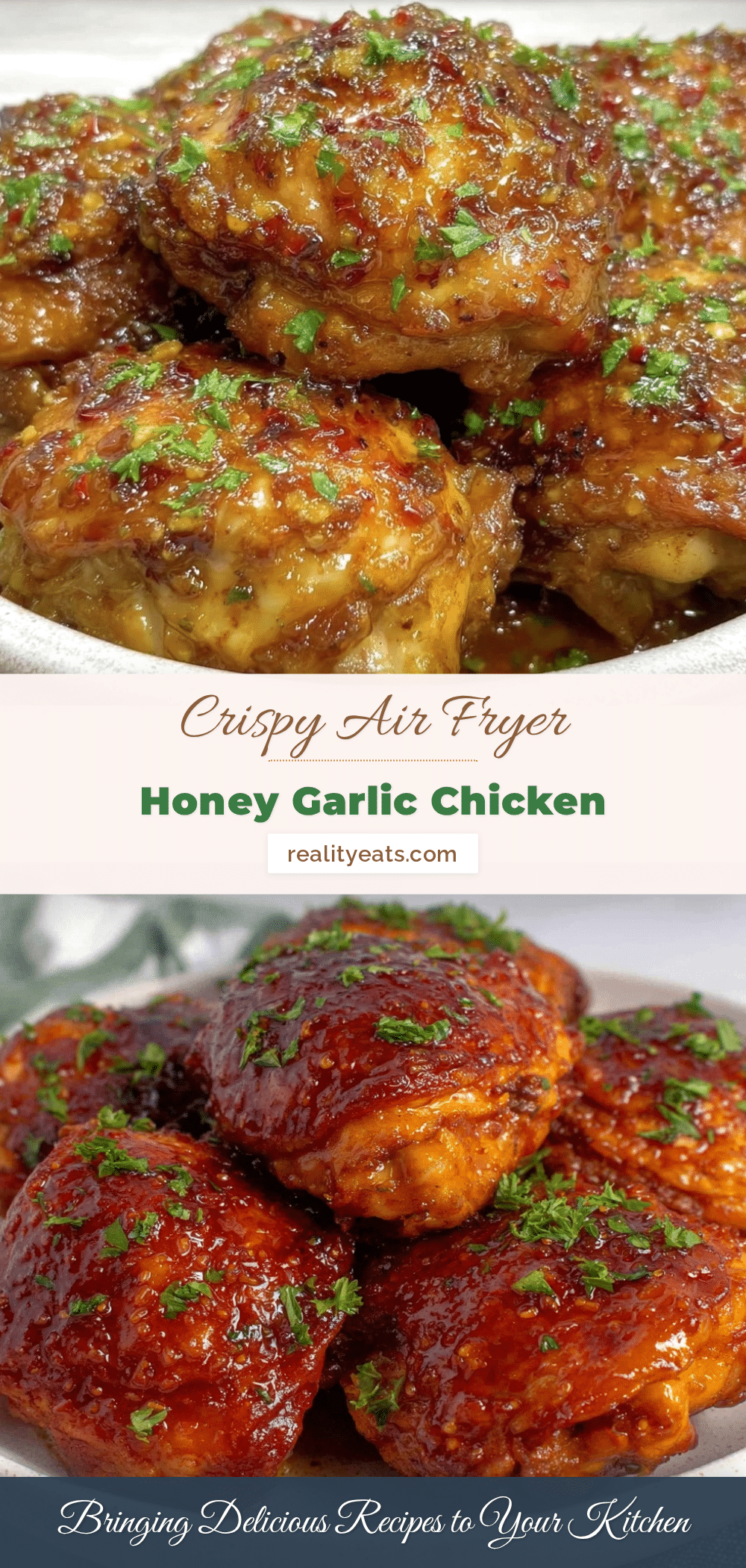 crispy air fryer honey garlic chicken thighs recipe