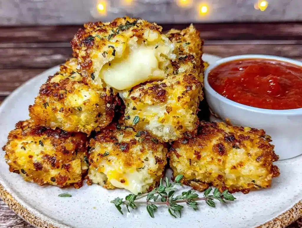 crispy air fryer mozzarella sticks - featured image