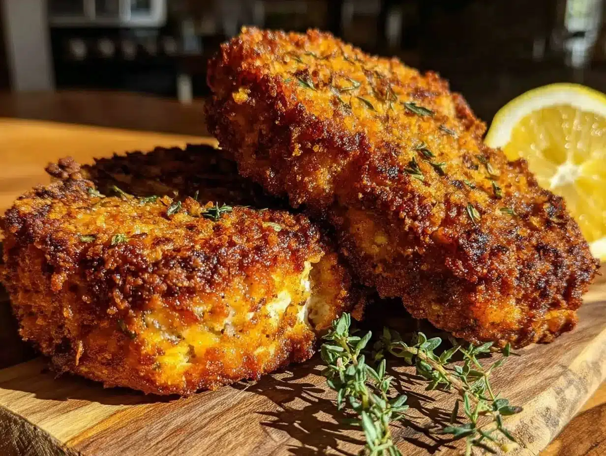 crispy air fryer parmesan crusted pork chops preparation steps