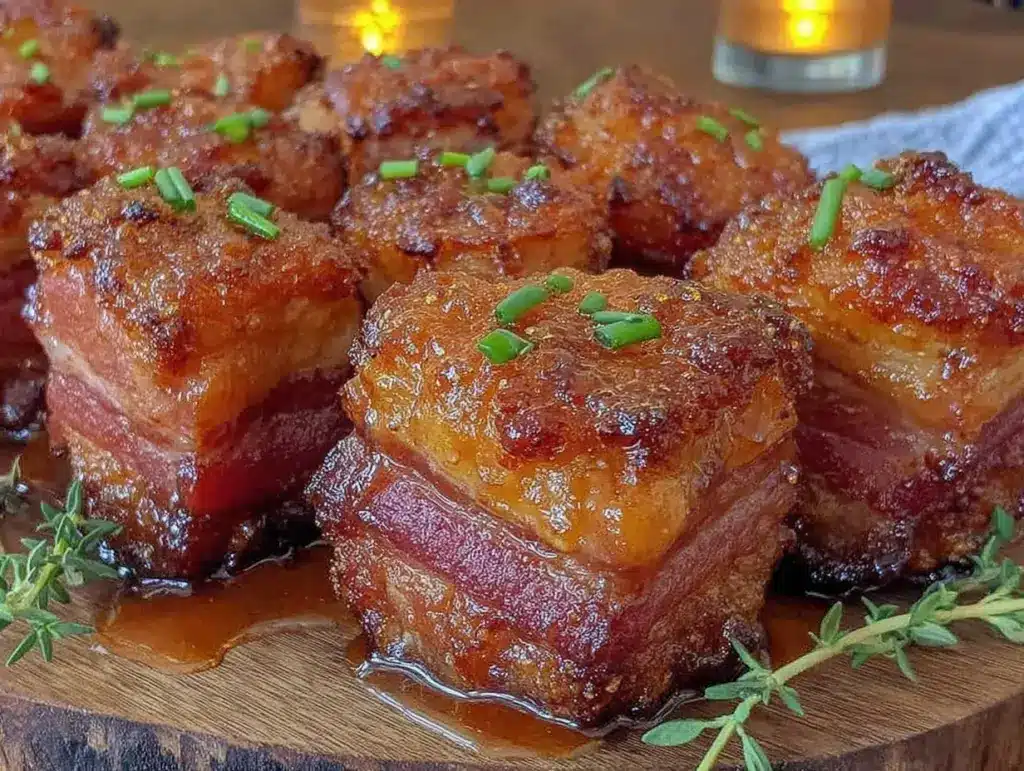 crispy air fryer pork belly bites - featured image