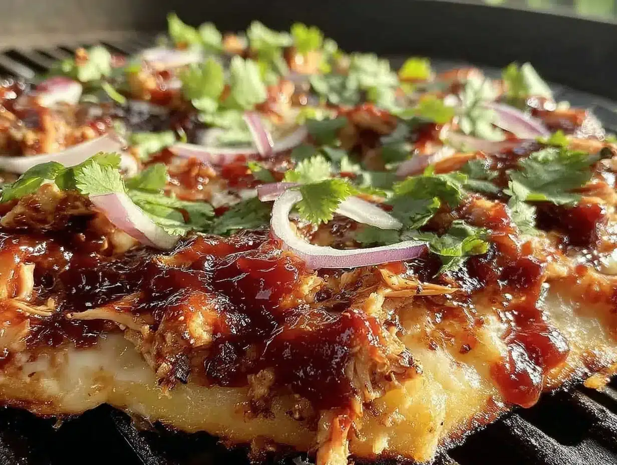 crispy BBQ chicken pizza preparation steps