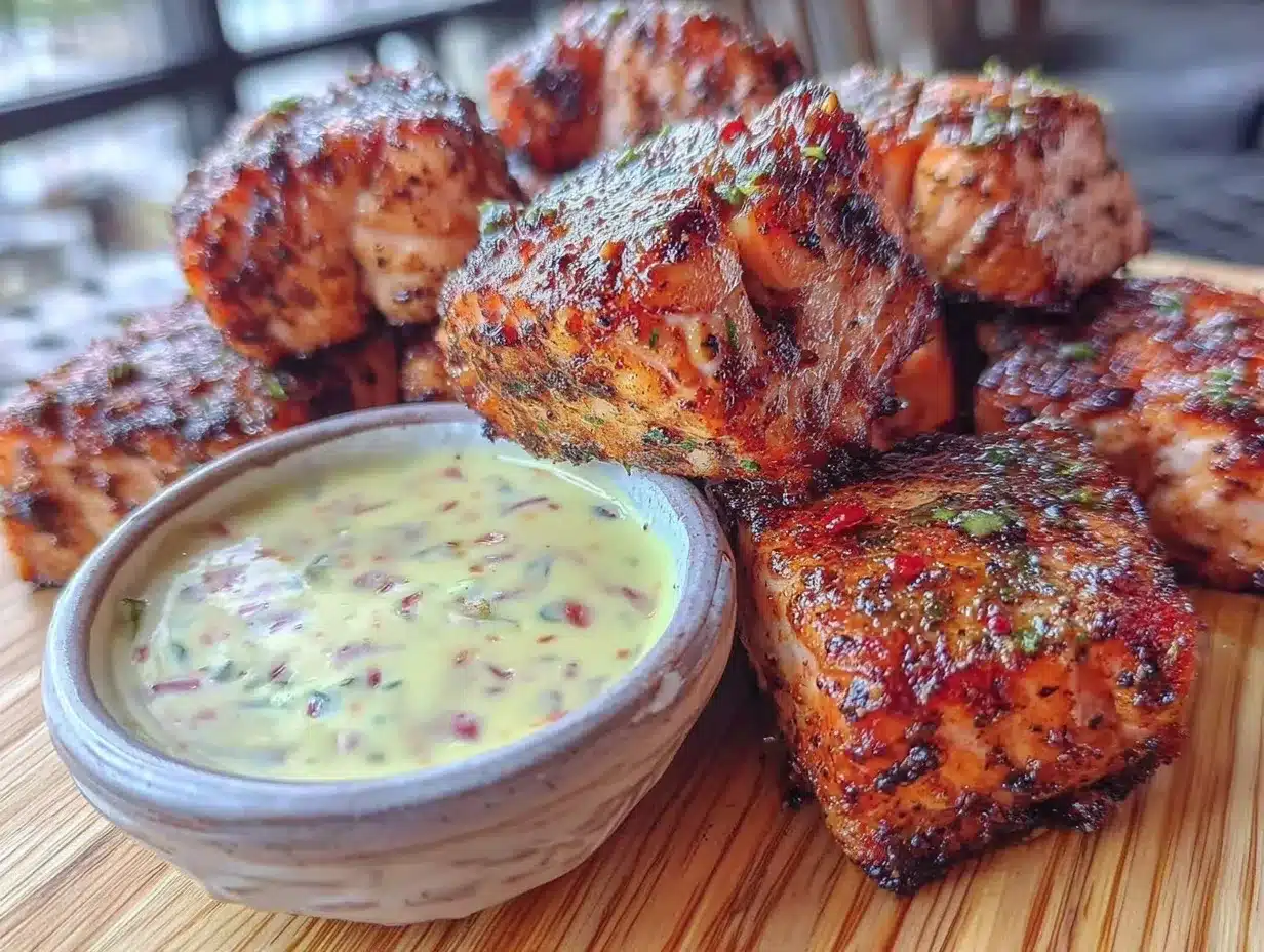 crispy blackened Cajun salmon bites preparation steps