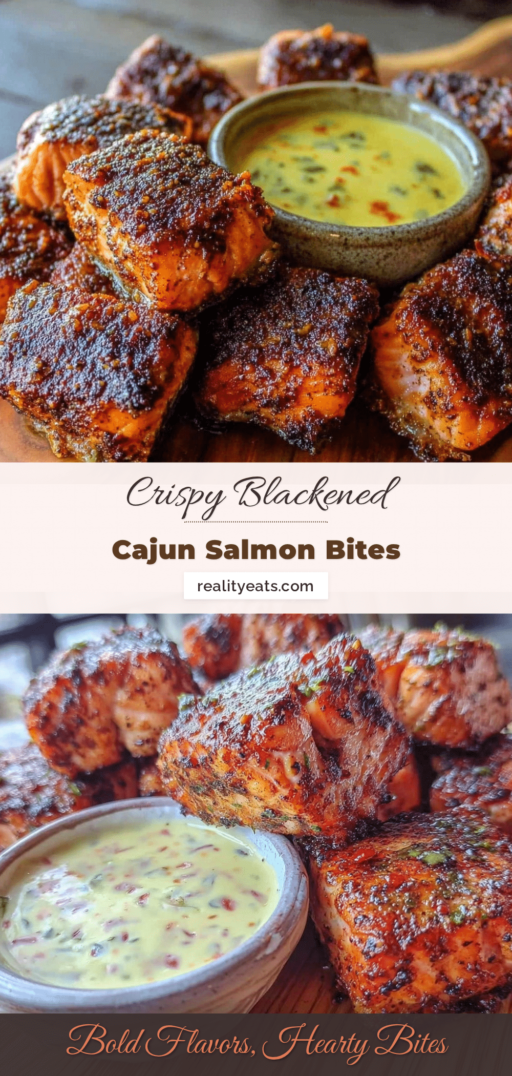 crispy blackened Cajun salmon bites recipe