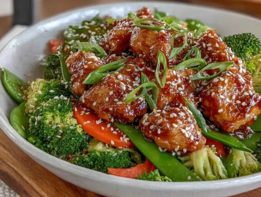 crispy chicken teriyaki stir fry - featured image