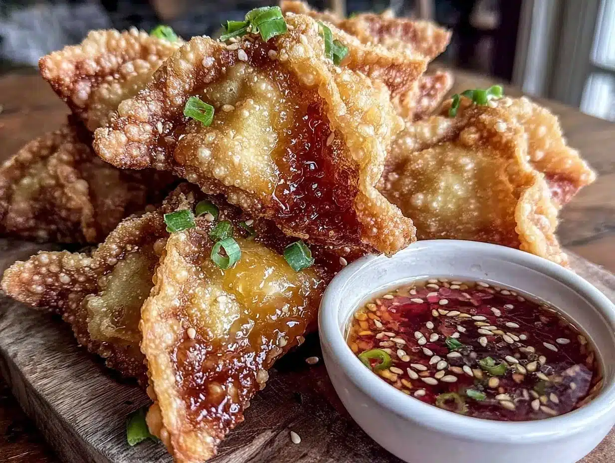 crispy chicken wonton wraps preparation steps