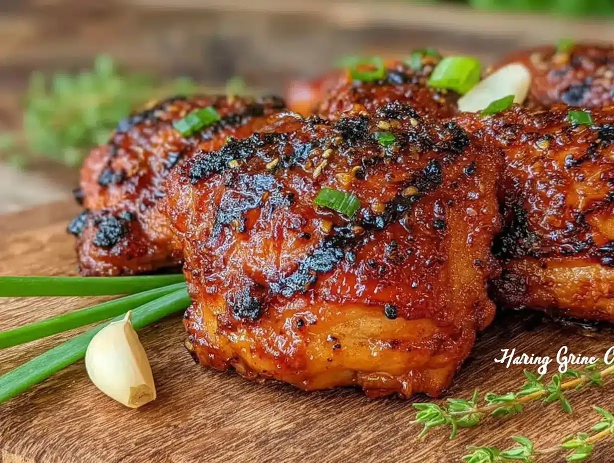 crispy honey garlic chicken thighs preparation steps