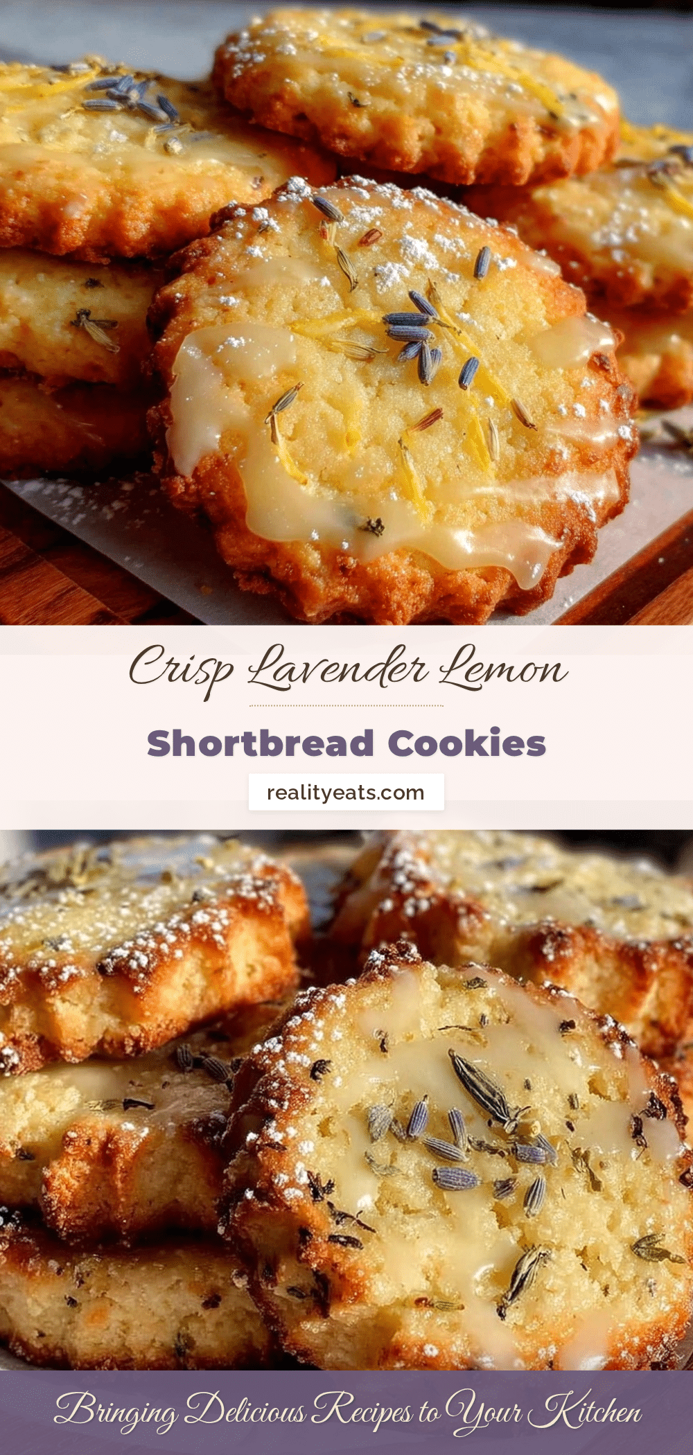 crispy lavender lemon shortbread cookies recipe