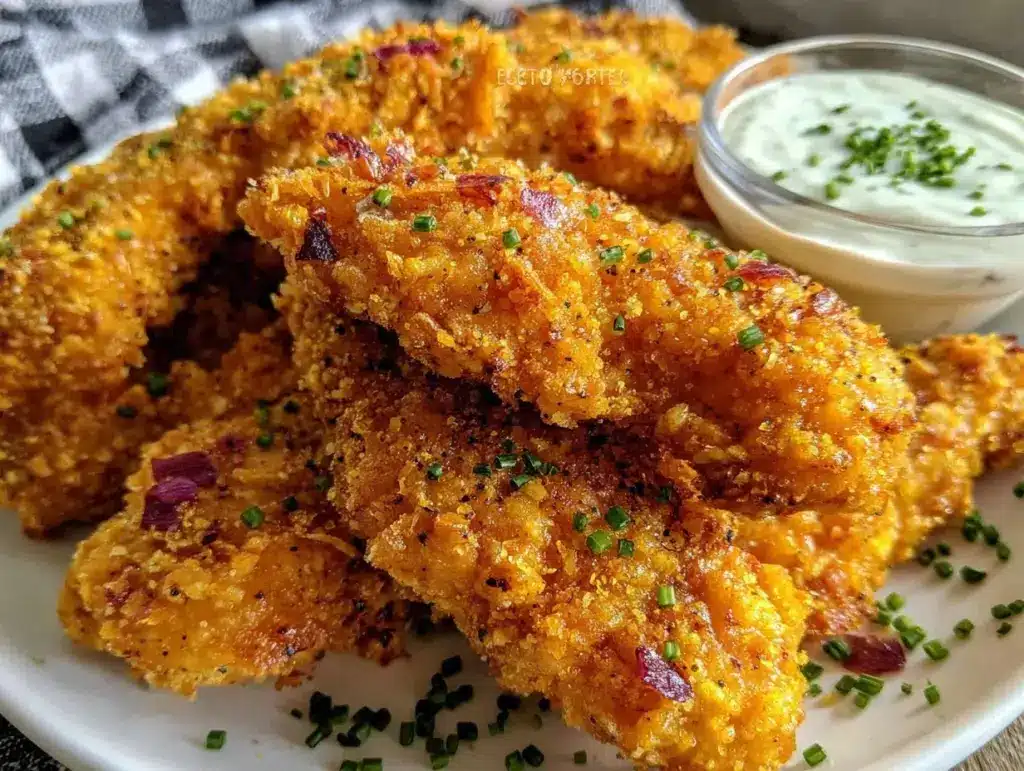 crispy lemon pepper chicken tenders - featured image