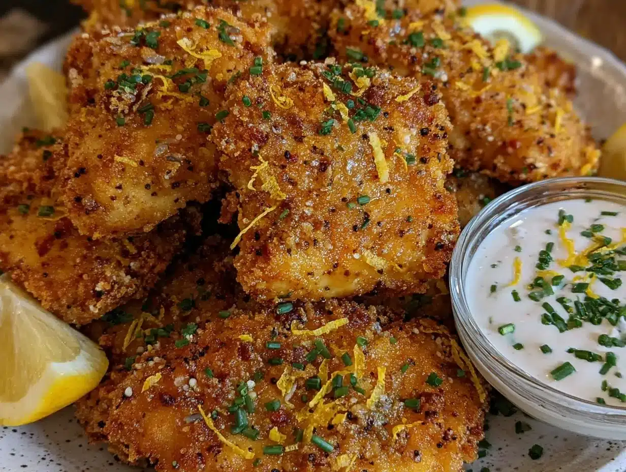 crispy lemon pepper chicken tenders preparation steps