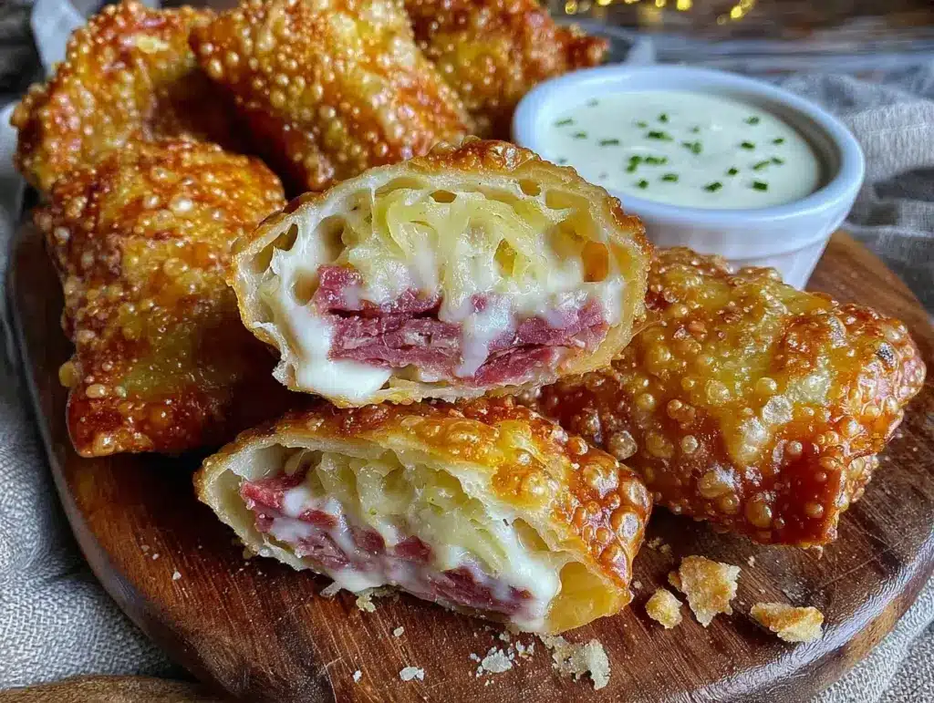 crispy Reuben egg rolls - featured image